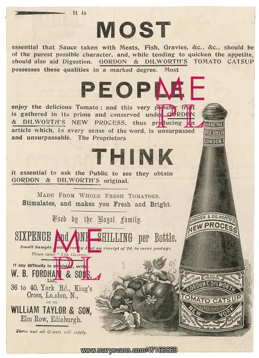  : ADVERT / TOMATO CATSUP