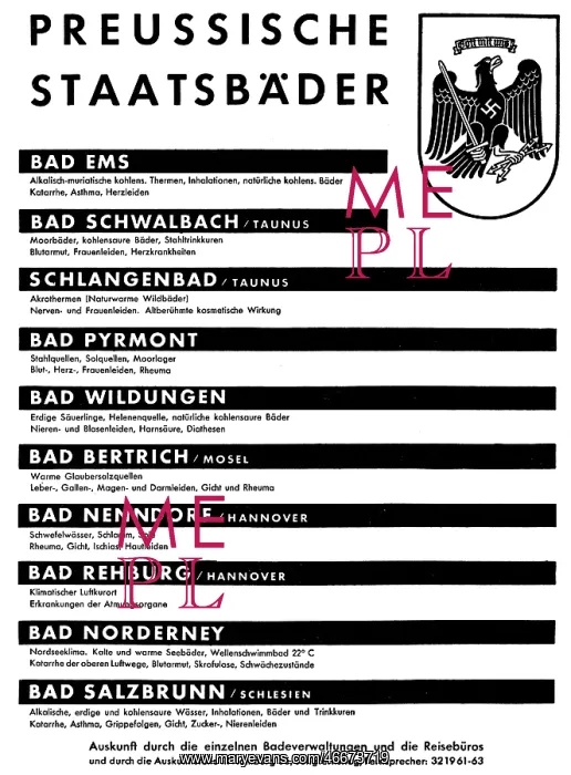 : advertising, tourism, Prussian State Spas, advert : advertising, tourism, Prussian State Spas, advert