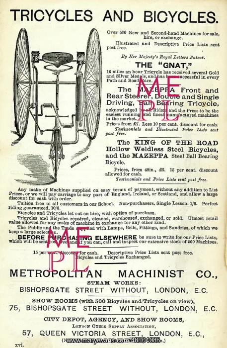 : Advertisement, Tricycles and Bicycles : Advertisement, Tricycles and Bicycles