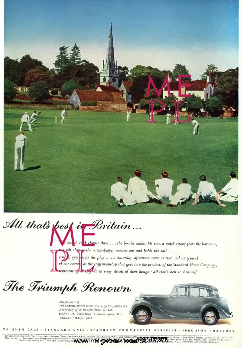 : Advertisement for Triumph Renown motor car : Advertisement for Triumph Renown motor car