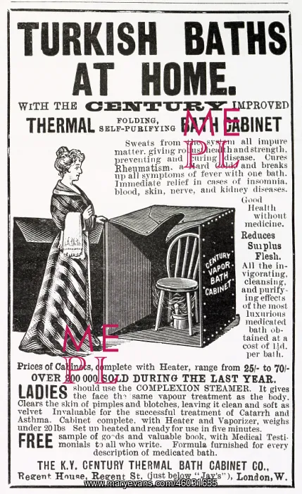: Advert for Turkish Bath 1900 : Advert for Turkish Bath 1900