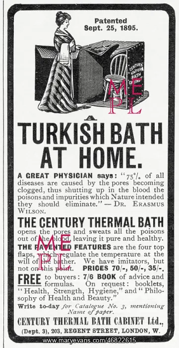 : Advert for Turkish Bath 1902 : Advert for Turkish Bath 1902