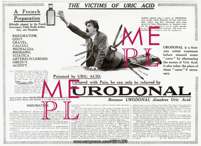 : Advert for Urodonal 1916 : Advert for Urodonal 1916