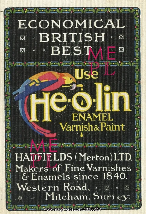 : Advert, Use Heolin Enamel Varnish & Paint : Advert, Use Heolin Enamel Varnish & Paint