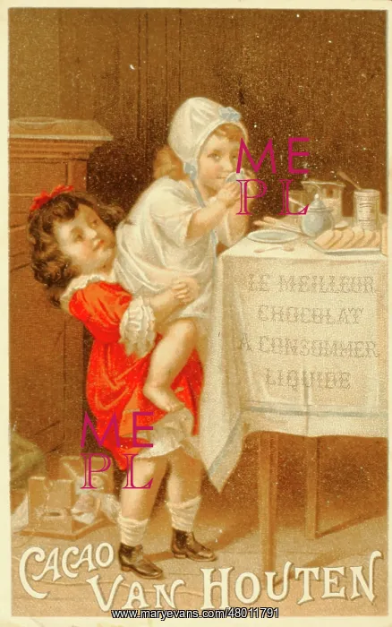 : Advertisement for Van Houten cocoa : Advertisement for Van Houten cocoa