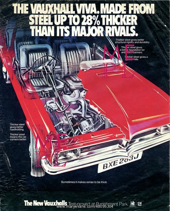 : Advertisement for Vauxhall Viva car : Advertisement for Vauxhall Viva car