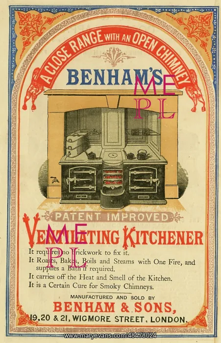 : Advert, Ventilating Kitchener Close Range Oven : Advert, Ventilating Kitchener Close Range Oven