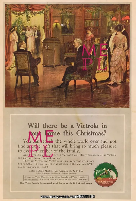 : Advert for the Victrola, record player : Advert for the Victrola, record player