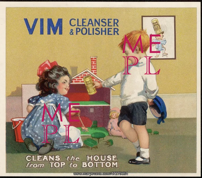 : ADVERT / VIM CLEANER 1890S : ADVERT / VIM CLEANER 1890S