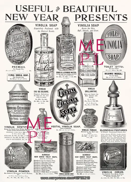 : Advert for Vinolia Soap 1895 : Advert for Vinolia Soap 1895