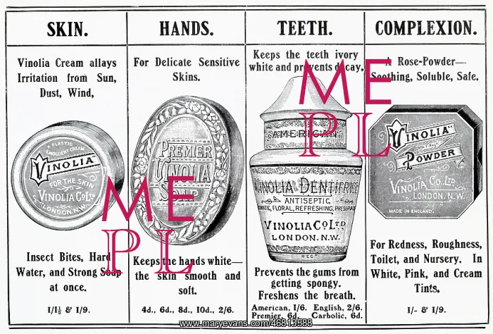 : Advert for Vinolia Soap 1906 : Advert for Vinolia Soap 1906