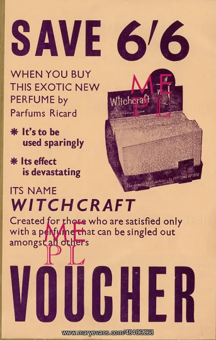 : Advertisement voucher for Witchcraft Perfume : Advertisement voucher for Witchcraft Perfume