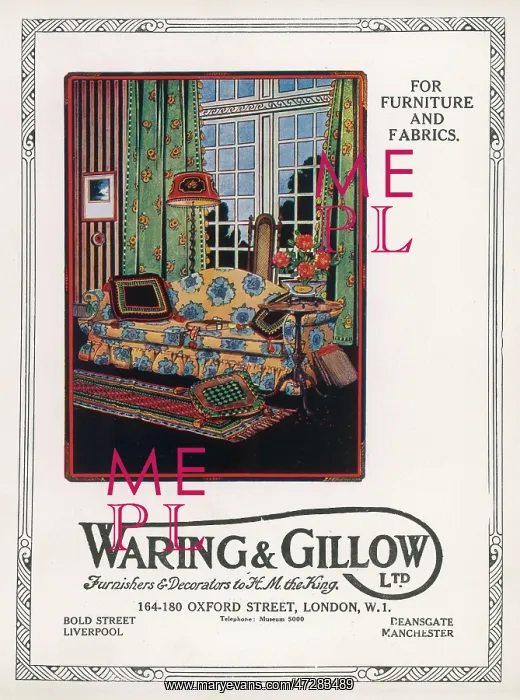 : ADVERT / WARING & GILLOW : ADVERT / WARING & GILLOW