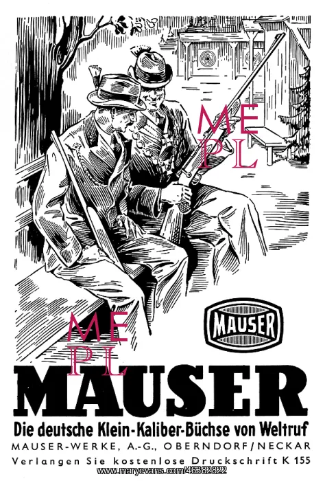 : advertising, weapons, Mauser small caliber rifles : advertising, weapons, Mauser small caliber rifles