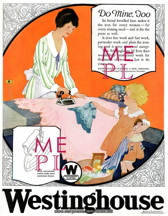 : Advert, Westinghouse electric iron : Advert, Westinghouse electric iron