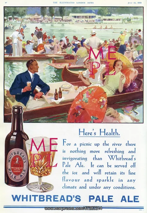 : Advert for Whitbread Pale Ale 1933 : Advert for Whitbread Pale Ale 1933