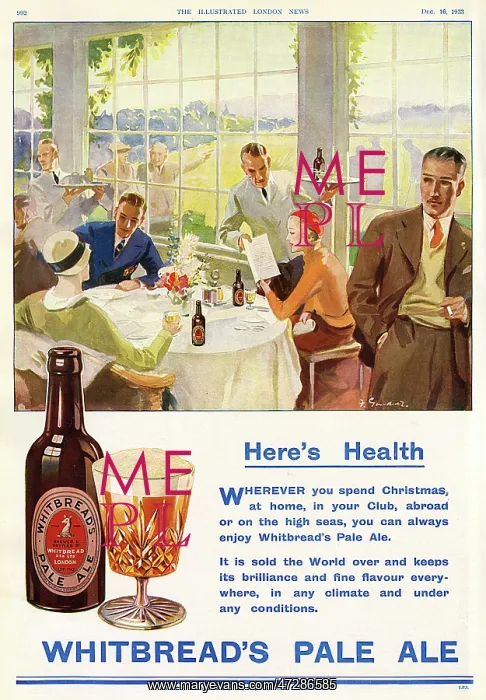 : ADVERT FOR WHITBREAD PALE ALE : ADVERT FOR WHITBREAD PALE ALE