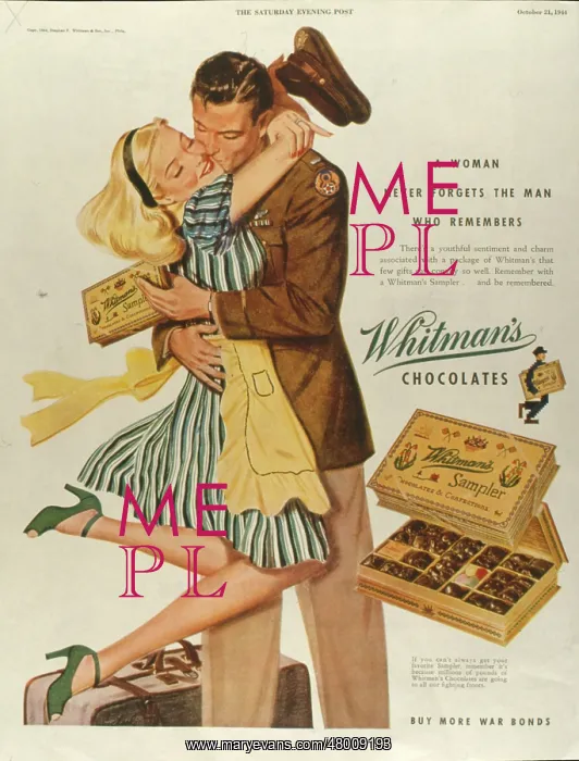 : Advertisement for Whitman's Chocolates : Advertisement for Whitman's Chocolates