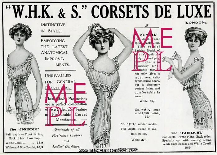 : Advert for W.H.K &s corsets 1911 : Advert for W.H.K &s corsets 1911
