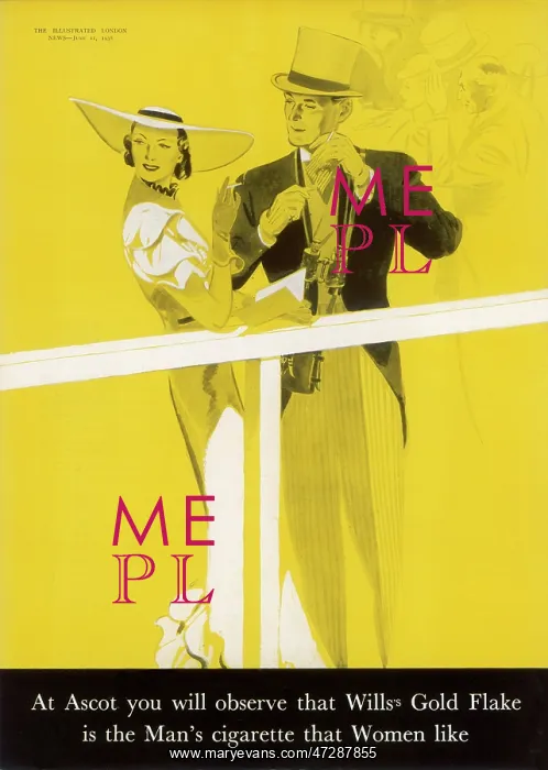 : Advert for Wills's Gold Flake 1938 : Advert for Wills's Gold Flake 1938