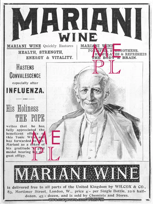 : ADVERT / WINE / MARIANI 1890 : ADVERT / WINE / MARIANI 1890
