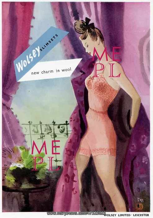 : Advert for Wolsey combination underwear 1948 : Advert for Wolsey combination underwear 1948