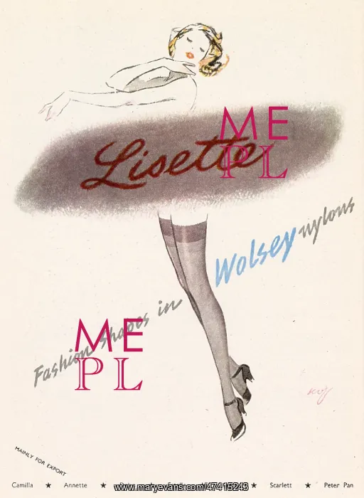 : Advert for Wolsey Nylons 1951 : Advert for Wolsey Nylons 1951