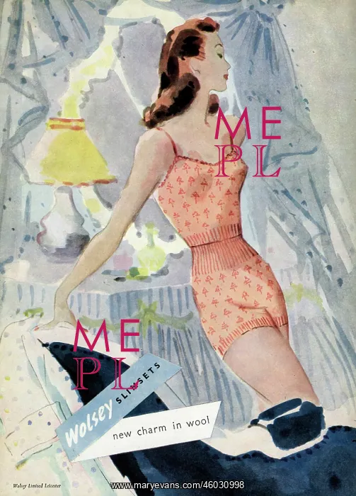 : Advert for Wolsey underwear 1947 : Advert for Wolsey underwear 1947