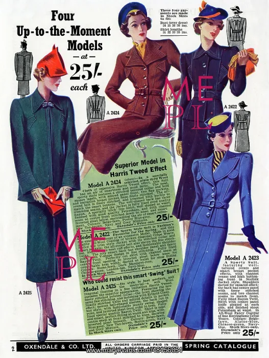 : Advertisement, women's fashions, Oxendale & Co : Advertisement, women's fashions, Oxendale & Co