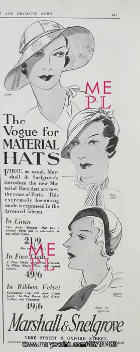 : Advert for Women's Hats : Advert for Women's Hats