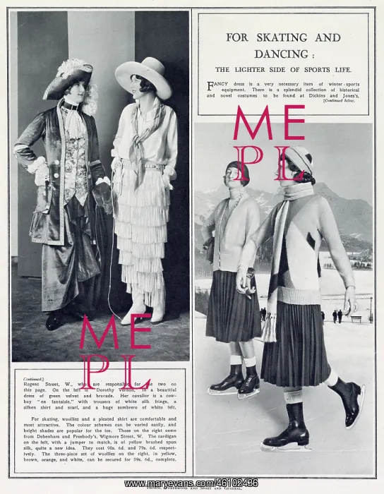 : Advert for women's skating and dancing costumes : Advert for women's skating and dancing costumes