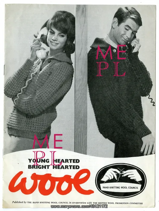 : Advertisement for wool - couple on telephone : Advertisement for wool - couple on telephone