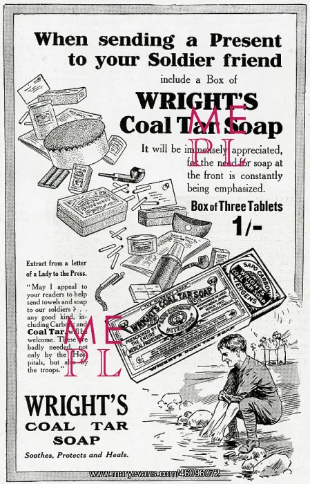 : Advert for Wright's Coal Tar soap 1915 : Advert for Wright's Coal Tar soap 1915