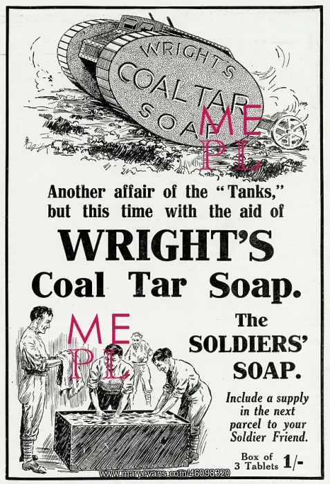 : Advert for Wright's Coal Tar Soap 1917 : Advert for Wright's Coal Tar Soap 1917