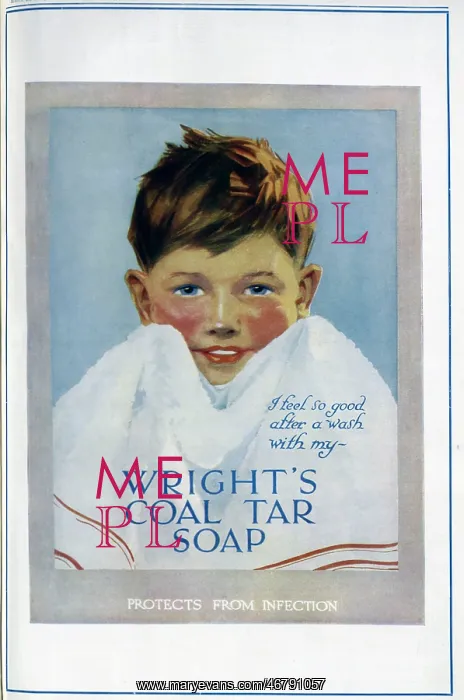: Advert for Wright's Coal Tar soap : Advert for Wright's Coal Tar soap