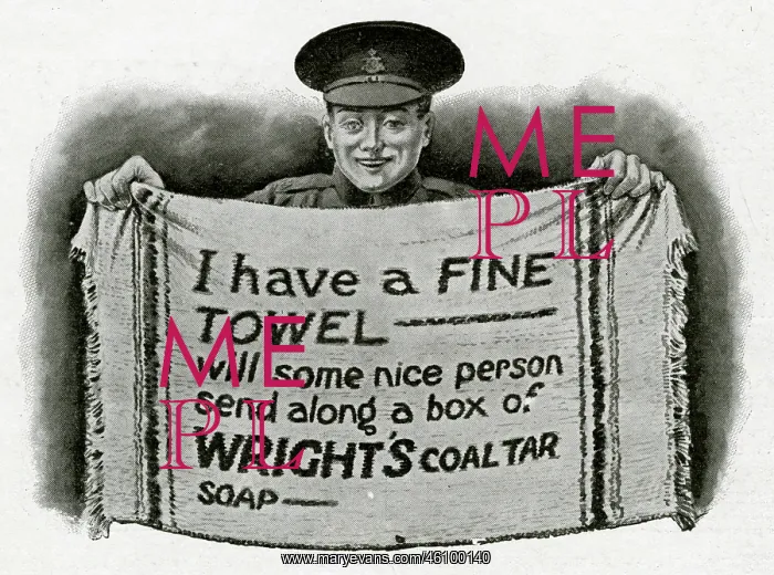 : Advert for Wright's Coal Tar Soap WW1 : Advert for Wright's Coal Tar Soap WW1
