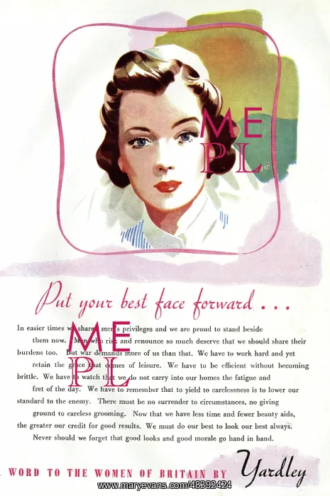 : Advert, Yardley cosmetics, WW2 : Advert, Yardley cosmetics, WW2
