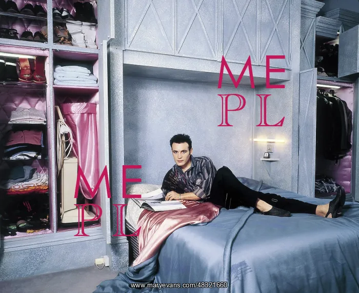 : Adam Ant in his bedroom : Adam Ant in his bedroom