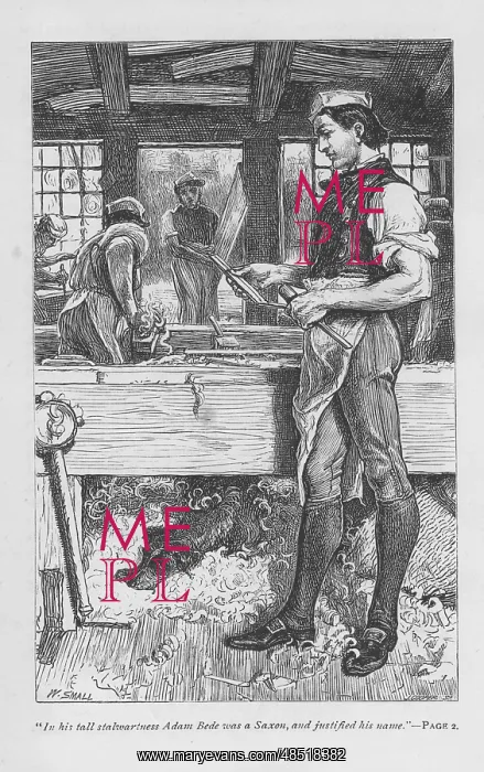 : Adam Bede, the village carpenter, in the workshop : Adam Bede, the village carpenter, in the workshop
