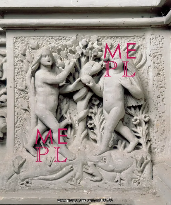 : Adam and Eve. Close-up of : Adam and Eve. Close-up of