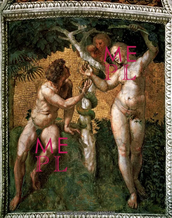 : Adam and Eve (detail), by Raphael : Adam and Eve (detail), by Raphael
