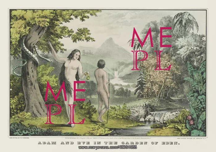 : Adam and Eve in the Garden of Eden, from the Book : Adam and Eve in the Garden of Eden, from the Book