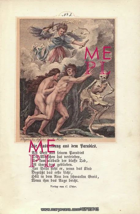 : Adam and Eve led out of Paradise by Death : Adam and Eve led out of Paradise by Death