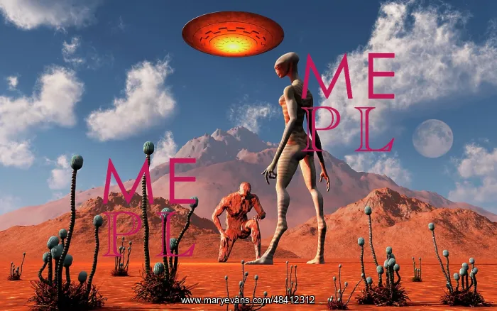 : Adam meeting an alien reptoid being : Adam meeting an alien reptoid being