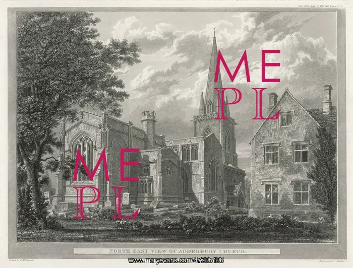 : ADDERBURY CHURCH 1824 : ADDERBURY CHURCH 1824