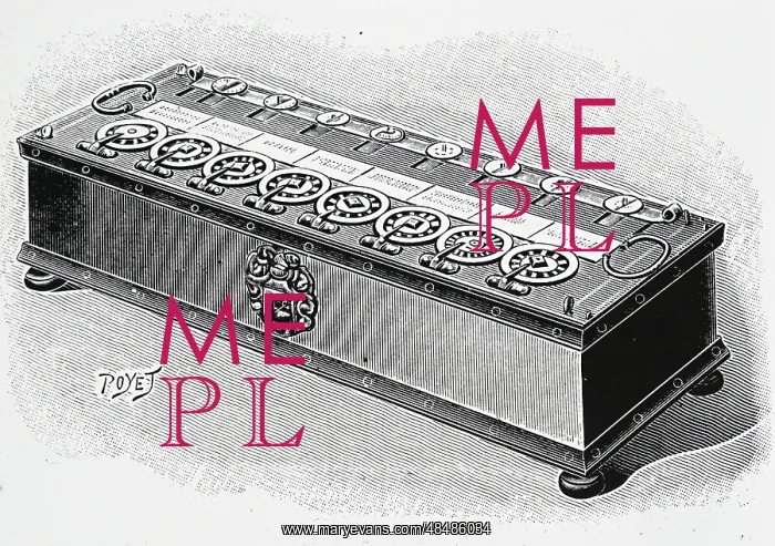 : Adding machine designed by Blaise Pascal in 1642 : Adding machine designed by Blaise Pascal in 1642