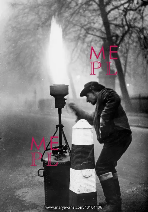 : Additional torch lighting in fog in London : Additional torch lighting in fog in London