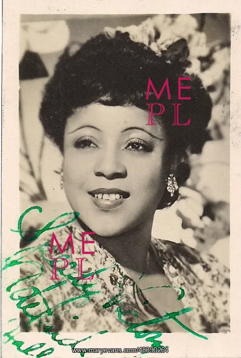 : Adelaide Hall signed photo : Adelaide Hall signed photo