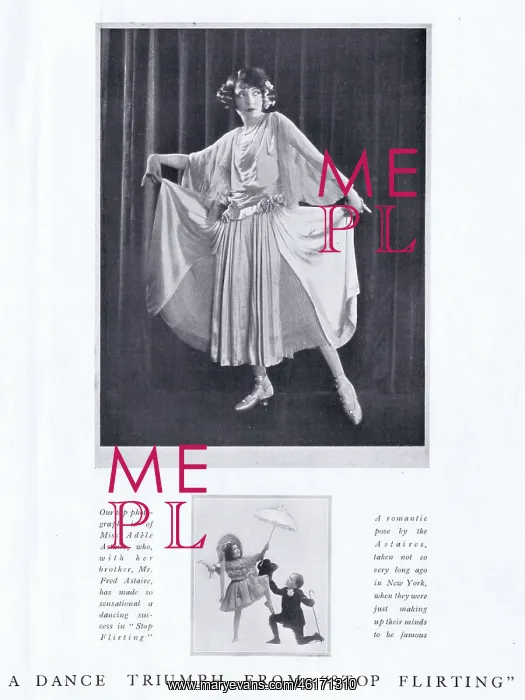 : Adele Astaire and her brother Fred when young : Adele Astaire and her brother Fred when young