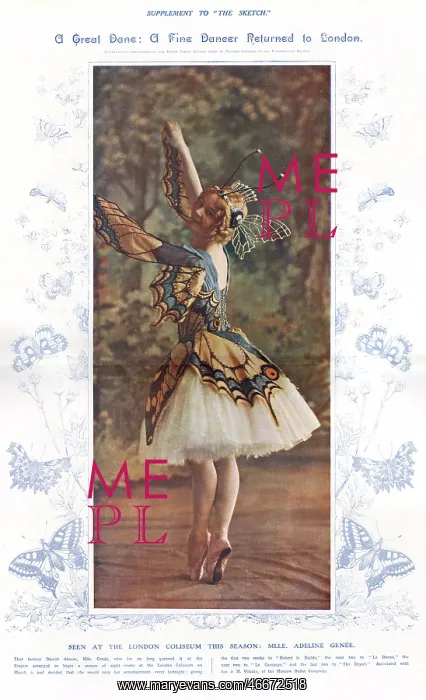 : Adeline Genee dancing in costume : Adeline Genee dancing in costume